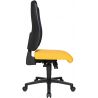 Chaise de bureau réglable en hauteur sans accoudoirs / piétement noir Paul