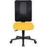 Chaise de bureau réglable en hauteur sans accoudoirs / piétement noir Paul