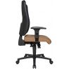 Chaise de bureau réglable en hauteur avec accoudoirs / piétement noir Paul