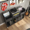 Meuble de rangement pour vinyles contemporain noir Chimène