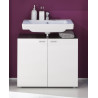 Ensemble de salle de bain design coloris gris/blanc brillant Trevis