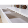 Buffet/bahut contemporain 240 cm chêne/blanc Petunia