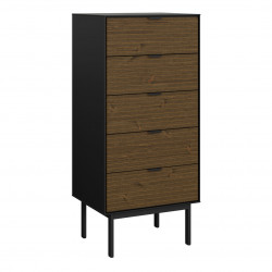 Chiffonnier adulte design noir/expresso Soledad