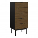 Chiffonnier adulte design noir/expresso Soledad