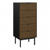 Chiffonnier adulte design noir/expresso Soledad