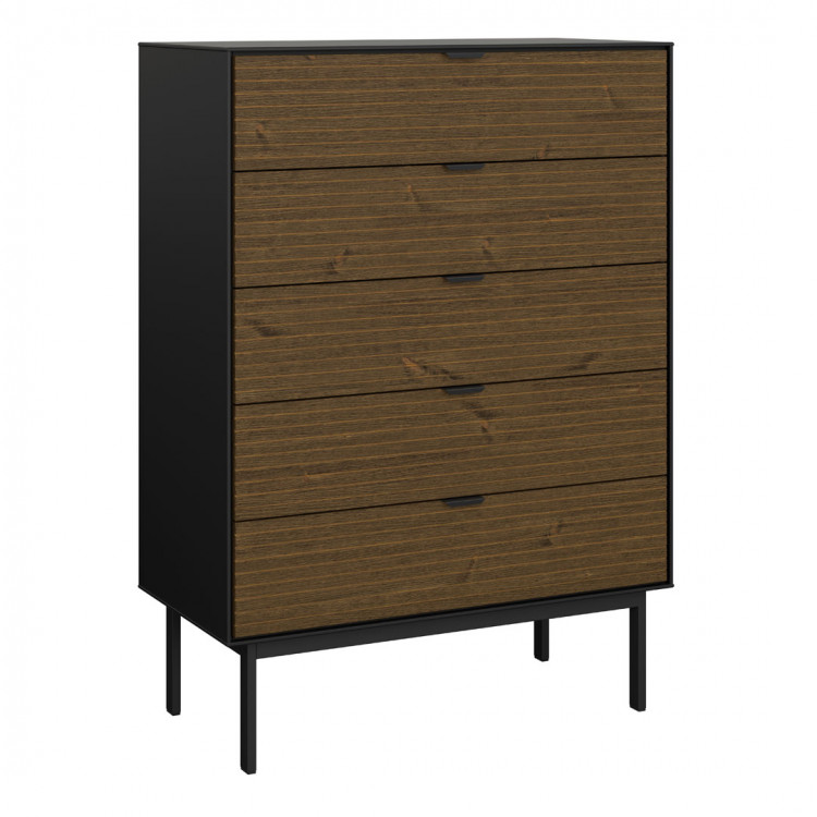 Commode adulte design noir/expresso Soledad