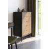 Commode adulte design noir/expresso Soledad