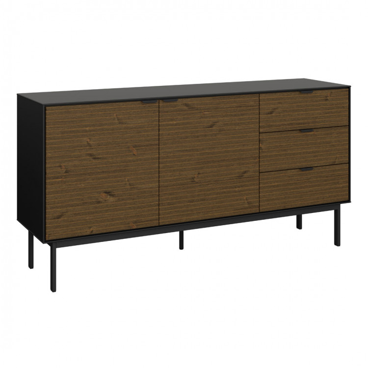 Buffet/bahut design 150 cm noir/expresso Soledad