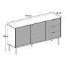 Buffet/bahut design 150 cm noir/expresso Soledad