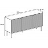 Buffet/bahut design 150 cm noir/expresso Soledad I