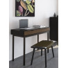 Bureau droit design noir/expresso Soledad