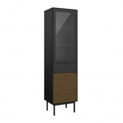Vitrine design noir/expresso Soledad