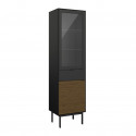 Vitrine design noir/expresso Soledad