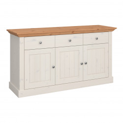 Buffet/bahut style campagne en pin blanchi Firmin