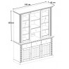Surmeuble pour bahut style campagne en pin blanchi Firmin