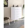 Commode design en pin massif rainuré Beatrix