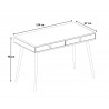 Bureau droit style scandinave blanc Blaise