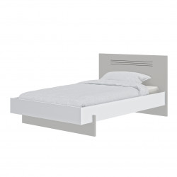 Lit enfant moderne blanc/gris Séraphin