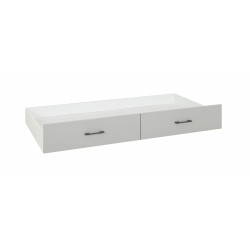 Tiroir de lit enfant moderne blanc/gris Seraphin