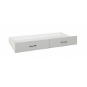 Tiroir de lit enfant moderne blanc/gris Seraphin