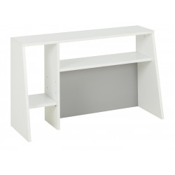Réhausse pour bureau moderne blanc/gris Seraphin