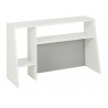 Réhausse pour bureau moderne blanc/gris Seraphin