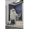 Réhausse pour bureau moderne blanc/gris Seraphin