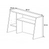 Réhausse pour bureau moderne blanc/gris Seraphin