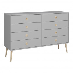 Commode double style scandinave grise Lazare