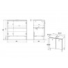 Meuble sous lavabo contemporain blanc Ushuaya