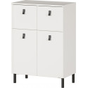 Meuble de rangement salle de bain contemporain blanc Ushuaya