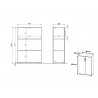 Armoire basse de bureau contemporaine Organza