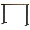 Bureau assis-debout électrique contemporain chêne/noir Louisiane