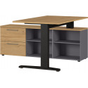 Bureau d'angle contemporain chêne/graphite Louisiane