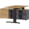 Bureau d'angle contemporain chêne/graphite Louisiane