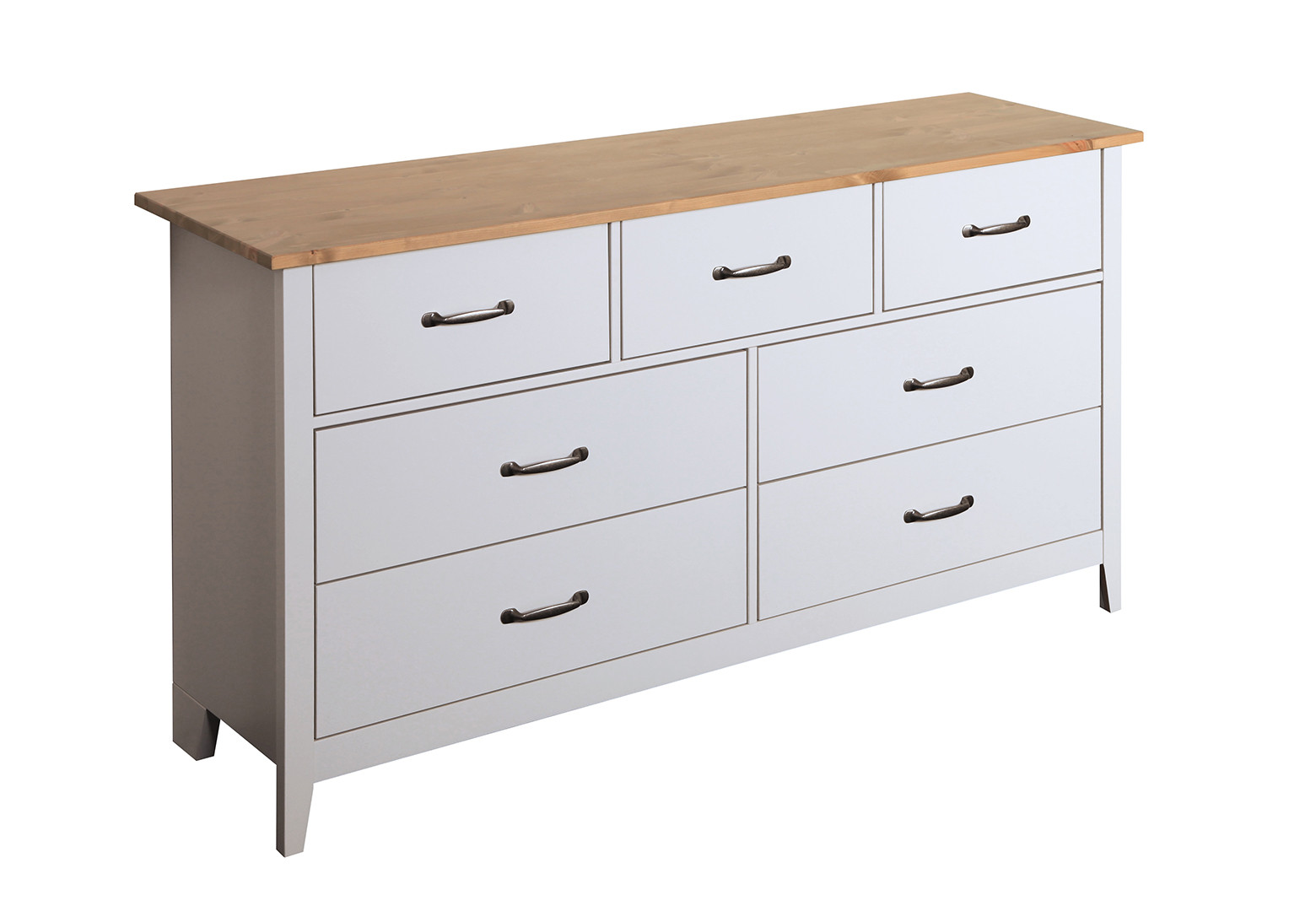 Commode style nature grise 143 cm Boreal