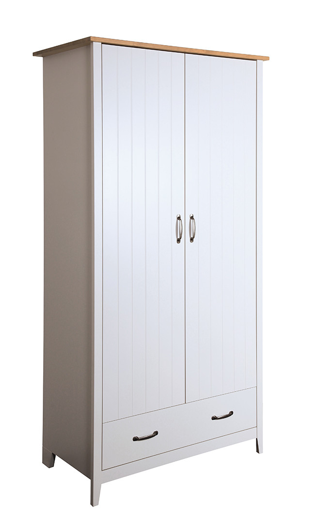Armoire style nature grise 99 cm Boreal