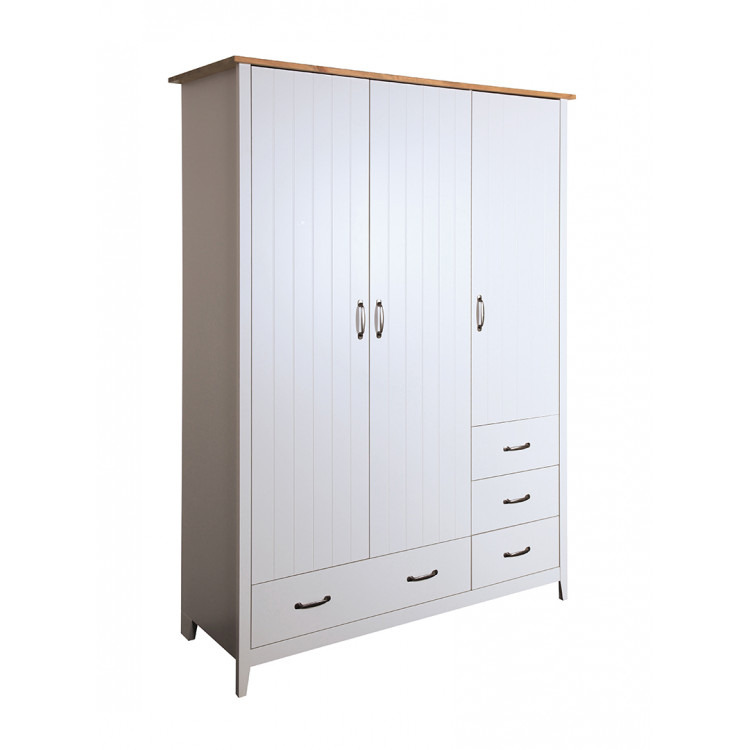 Armoire style nature grise 142 cm Boreal