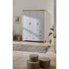 Armoire style nature grise 142 cm Boreal