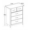 Commode style nature grise 77 cm Boreal