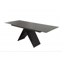 Table de salle à manger extensible moderne en céramique anthracite Merida