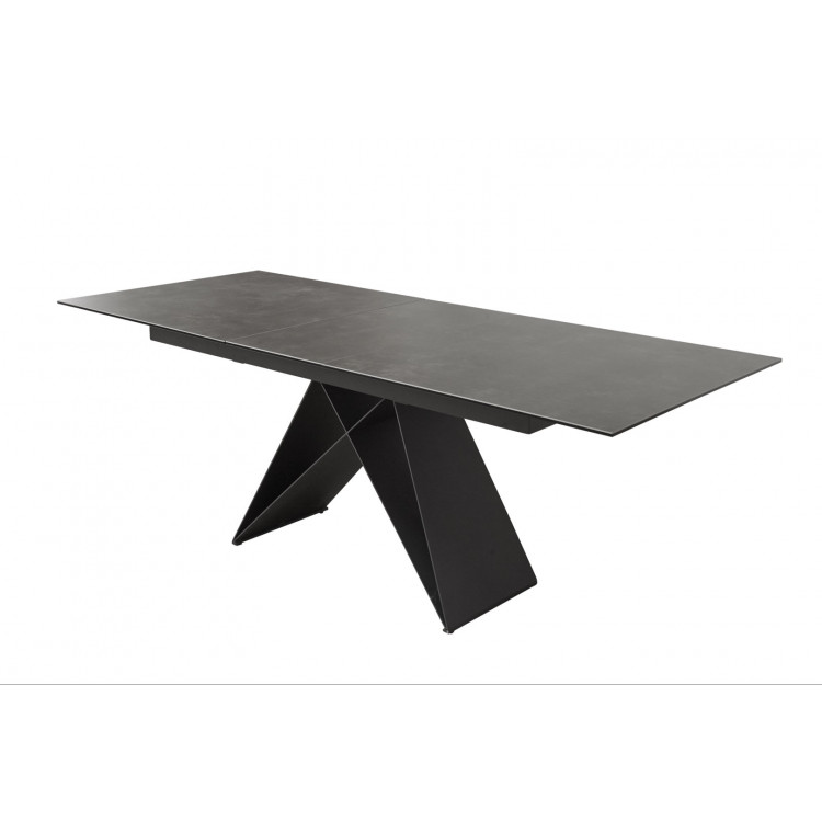 Table de salle à manger extensible moderne en céramique anthracite Merida