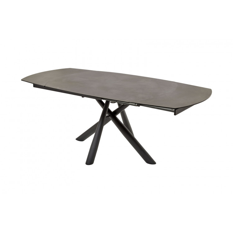 Table de salle à manger extensible moderne en céramique anthracite Morelia