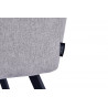 Chaise de salle à manger moderne en tissu gris (lot de 2) Indiana