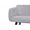 Chaise de salle à manger moderne en tissu gris (lot de 2) Indiana