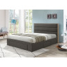 Lit adulte moderne en tissu gris Quito