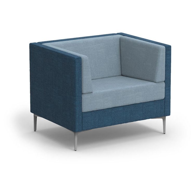 Canapé d'accueil 1 place avec coussins latéraux Oriana