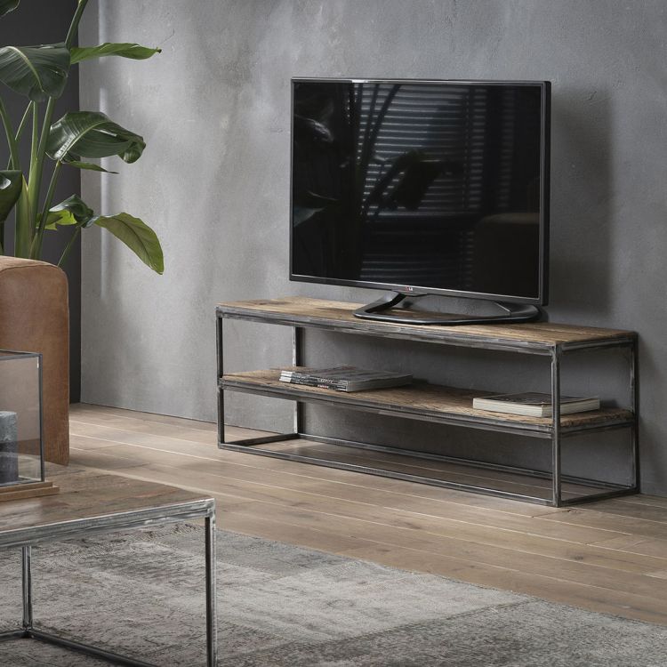 Meuble TV industriel en bois et métal Lilly