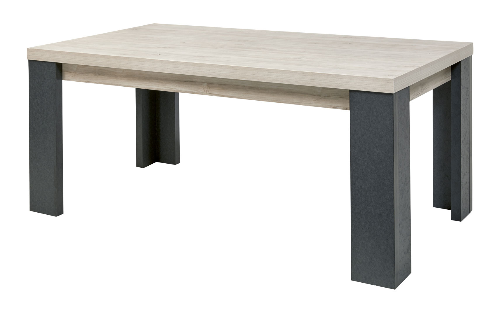 Table de salle à manger moderne chêne/gris Engueran