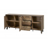 Buffet/bahut industriel 220 cm coloris bois Hidalgo